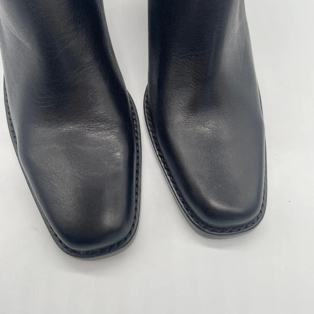 NEW Madewell Idris Side Zip Ankle Boot Women‎ Size 9 Black Leather Western OA517